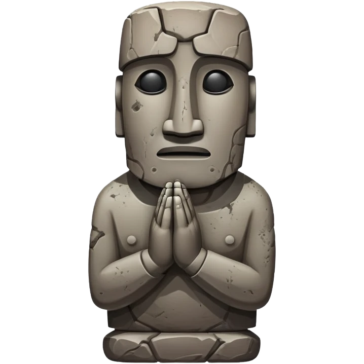 moai praying emoji