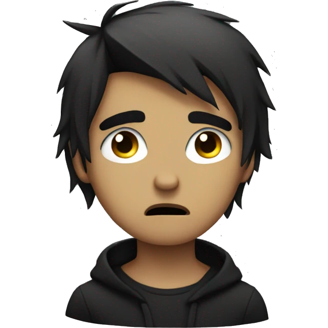 Emo boy disapproving emoji
