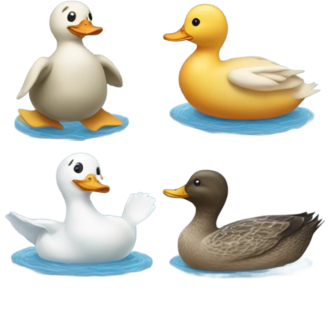 A seal hugging a duck emoji
