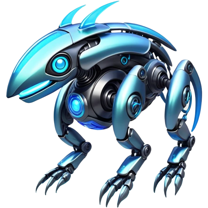  Epic legendary rare glowing mechanical Shiny sparkly transparent bioluminescent luminescent vibrant bright pastel dark exotic iridescent colorful gradients futuristic modern metallic glossy glittery fantasy-cyber-Fakémon-Vernid-robot-creature emoji