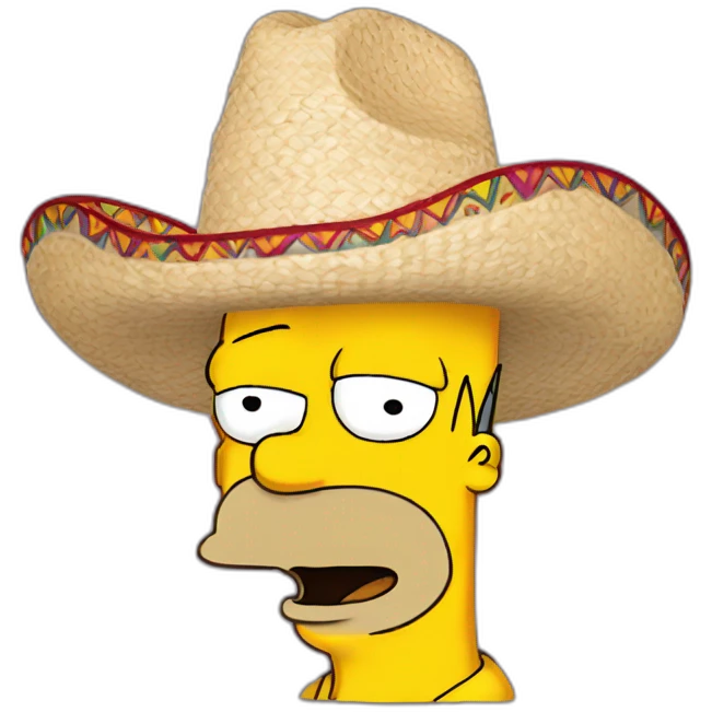 Homer Simpson Sombrero  emoji