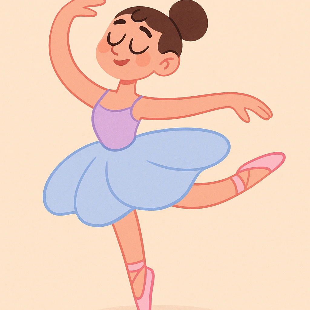 ballerina skirt, elegant, flowing, pastel colors emoji