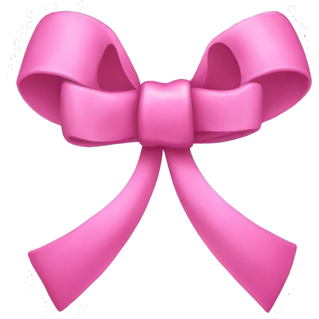 pink bow with muscles emoji