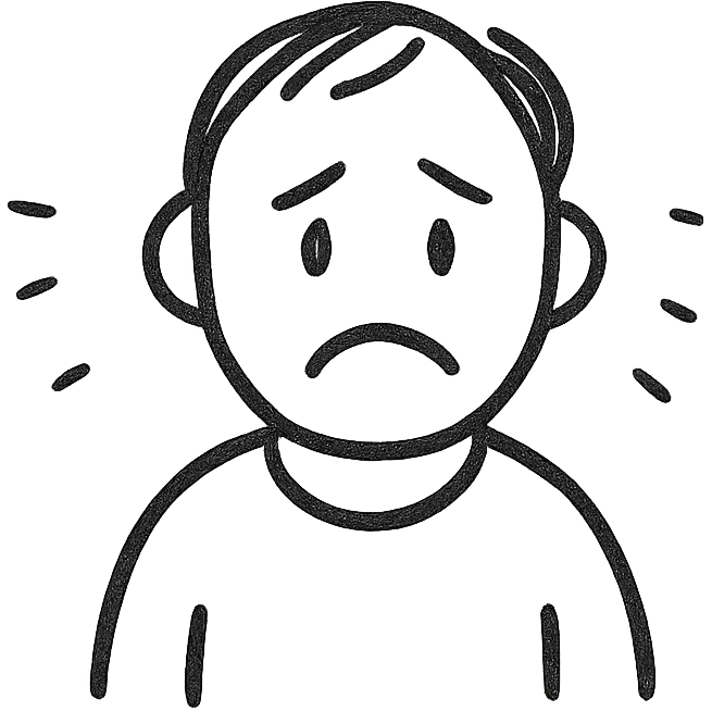 A person with a sad expression, looking lonely emoji