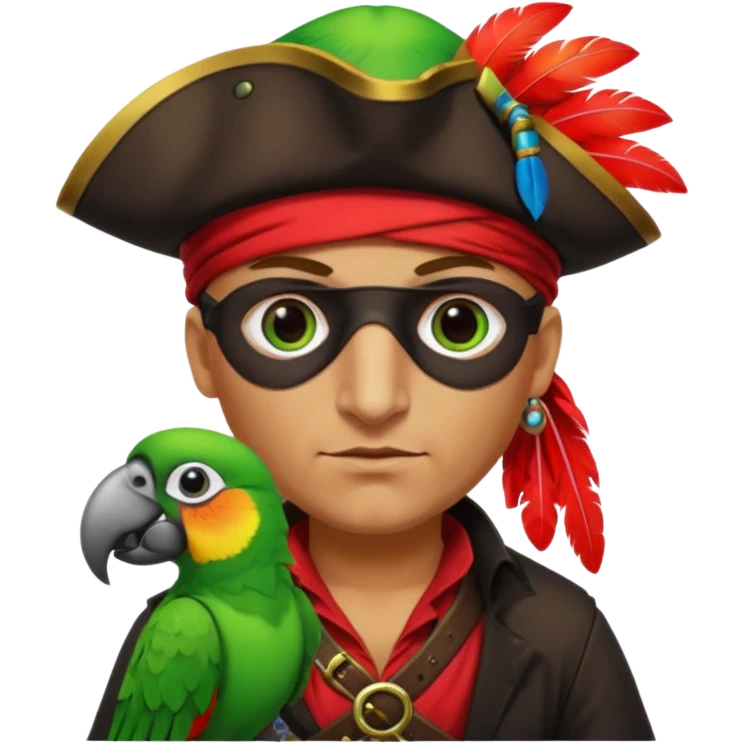 pirate and parrot emoji