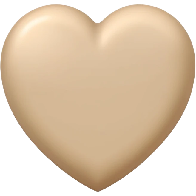 Beige heart  emoji
