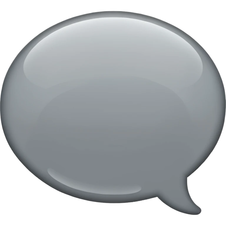 empty gray speech bubble, no text, no face, nothing inside emoji