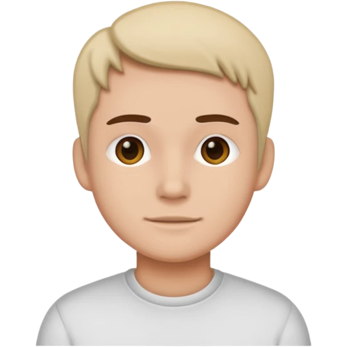 a single 2D line-drawn character + small detailed shop emoji