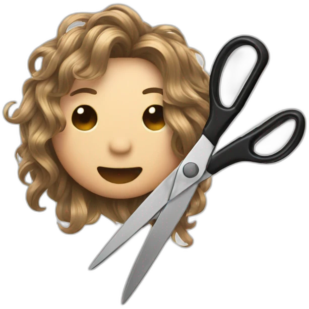 scissors cutting hair emoji