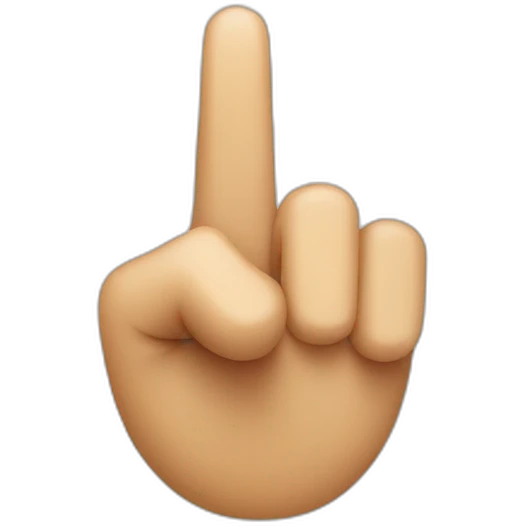 pointy finger to front emoji