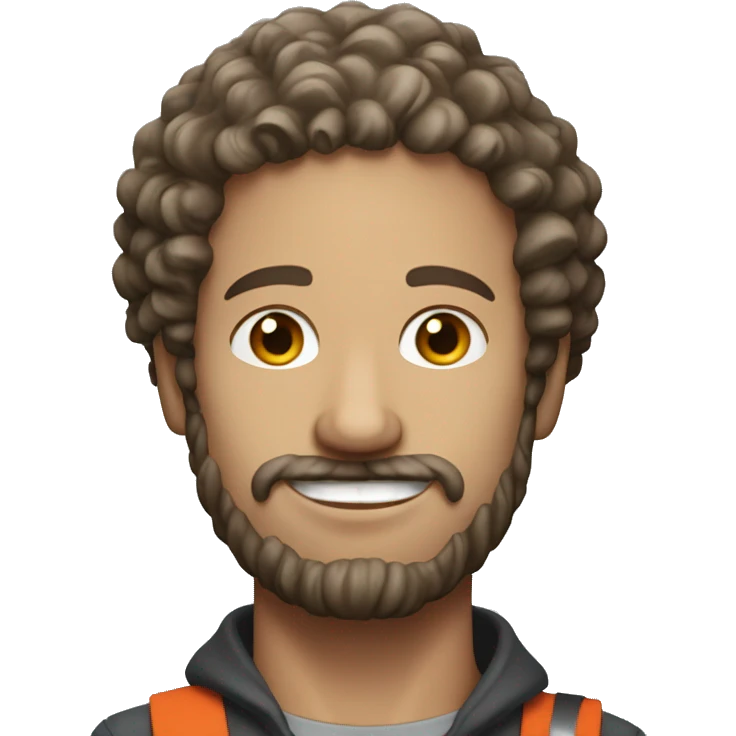 White man curly red with a shovel emoji