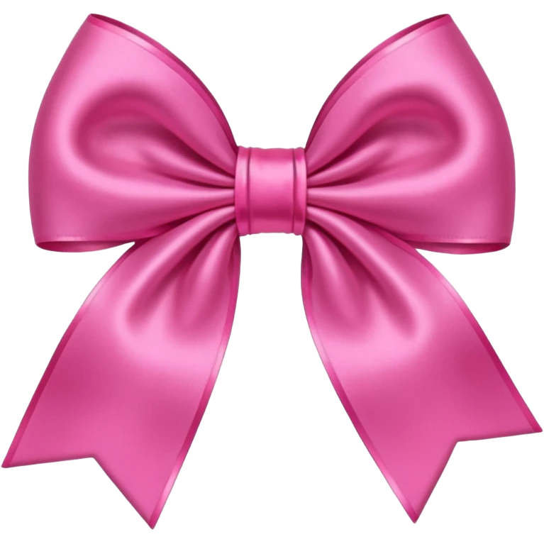 Pink bow cartoon in top view emoji