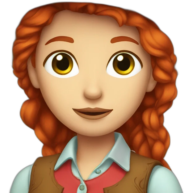 red head green eyes cowgirl teacher emoji