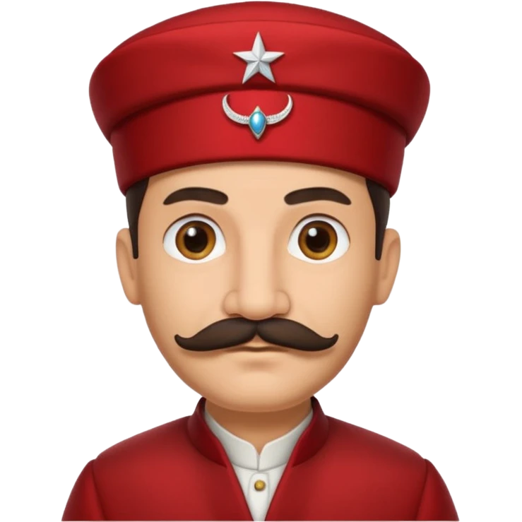 I want an emoji of a turkish man with a mustache with him wearing the traditional red thing on top of their head emoji
