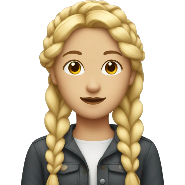 Blonde girl with braid  emoji
