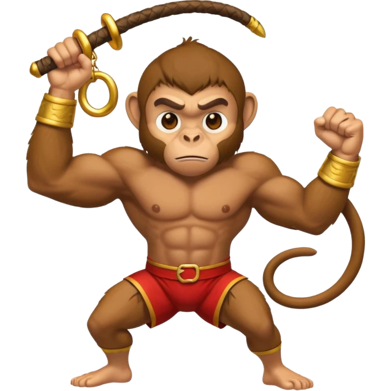 Man fighting monkey emoji