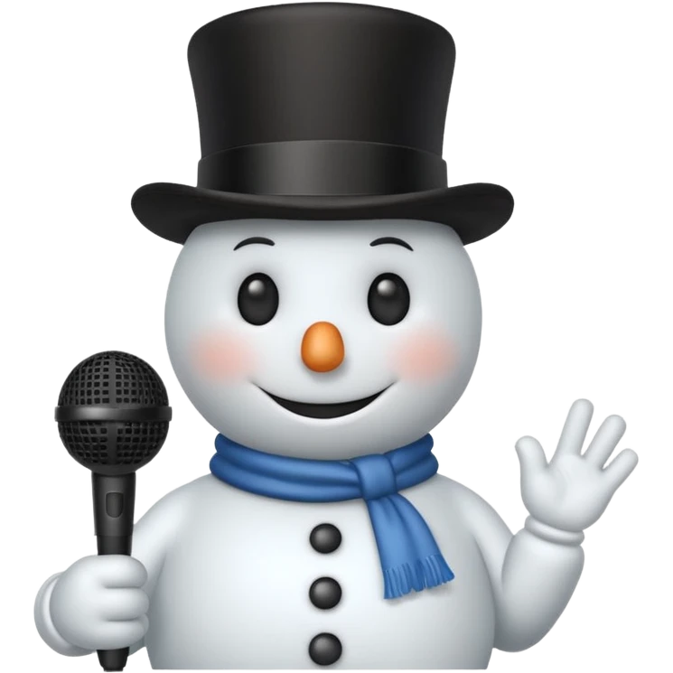 Frosty the snowman as a comedian  emoji