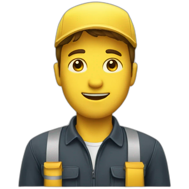 deliver man in yellow emoji
