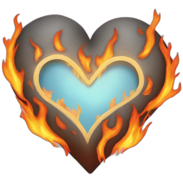 Heart with fire emoji