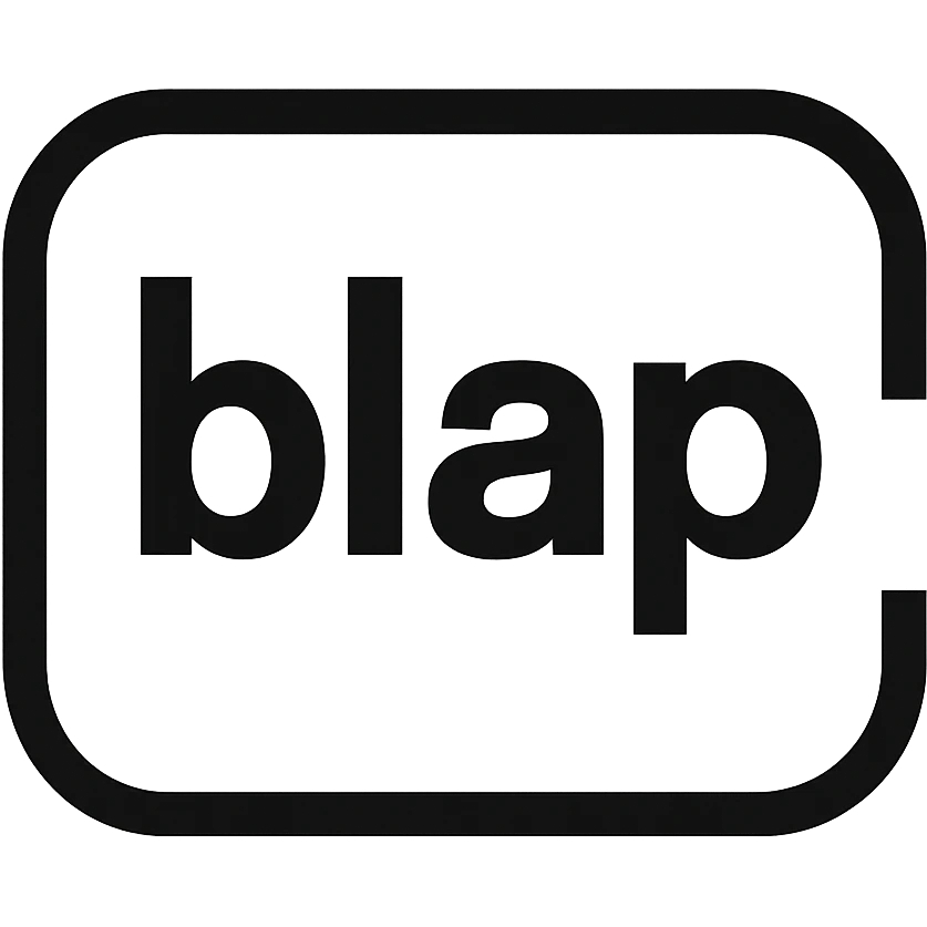 the GLOCK logo, except the letters say "blap" emoji