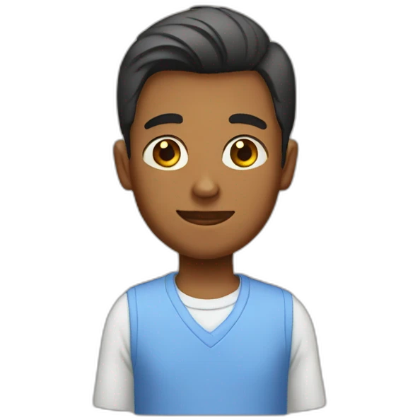 a guy with a baby face emoji