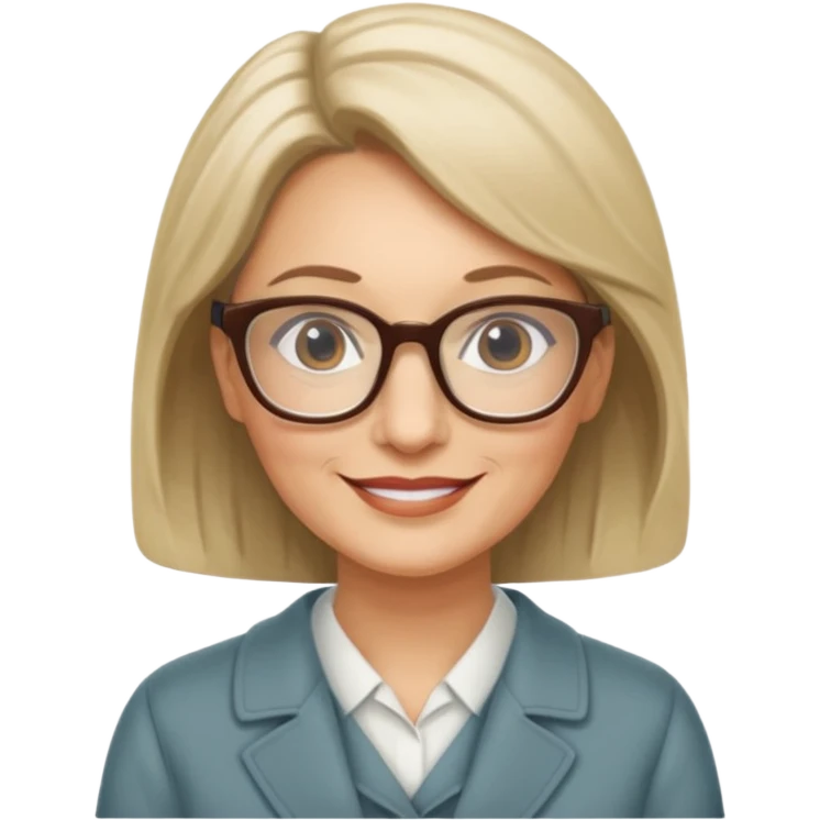 middle aged, The wise librarian emoji