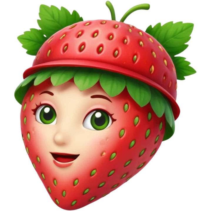 strawberry front the mic with hat emoji