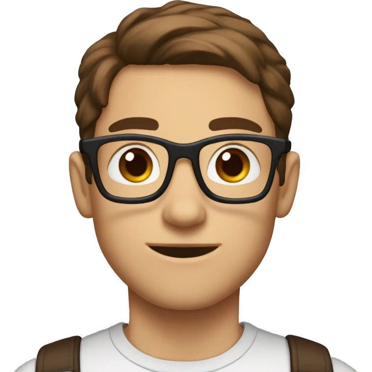 I want the nerd emoji bit with brown hair and brown eyes emoji