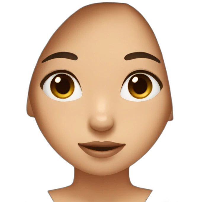 Girl brown hair and black little dog emoji