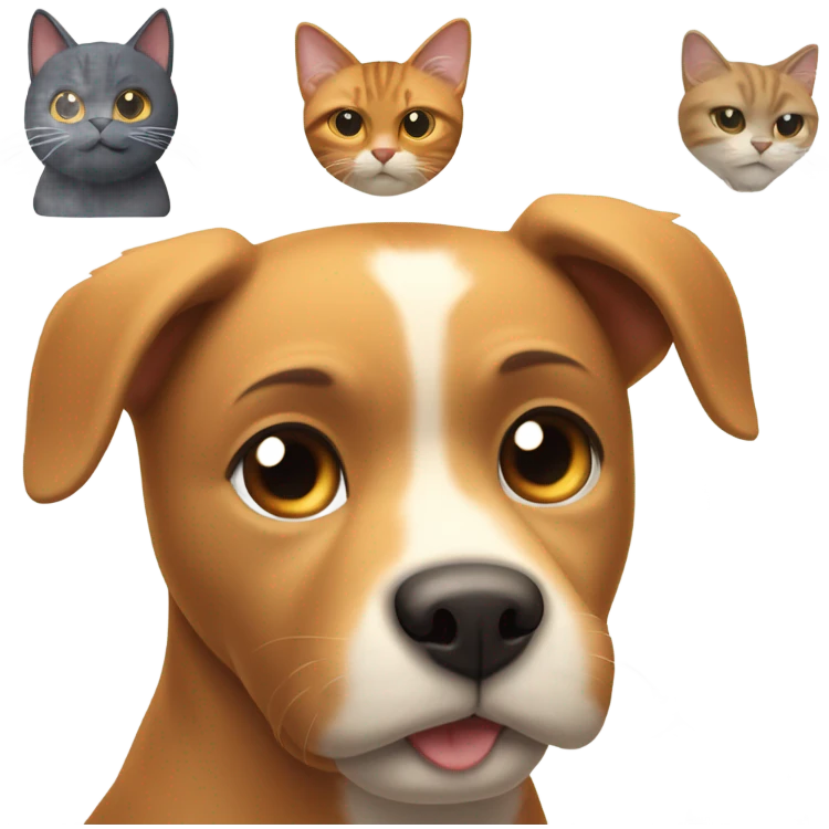 Half dog half cat emoji