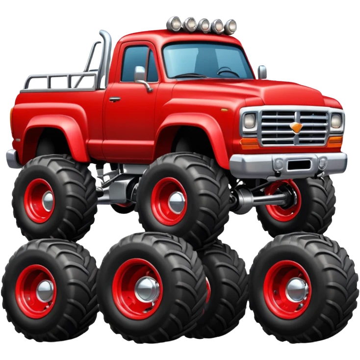 Big car monster truck with a big smile emoji