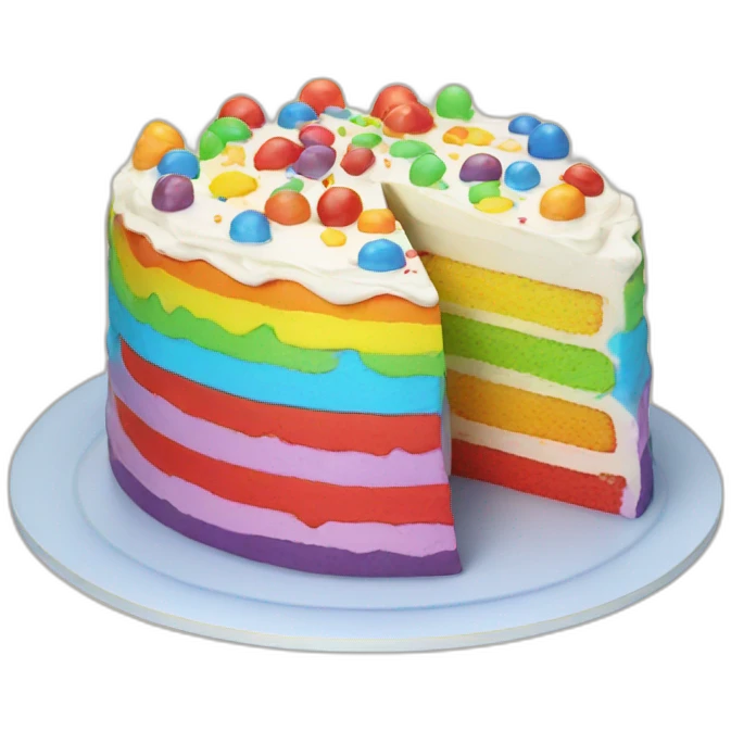 rainbow cake emoji