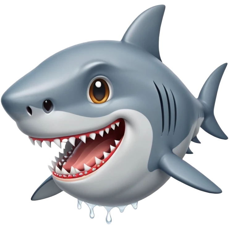 Shark head with dog body emoji