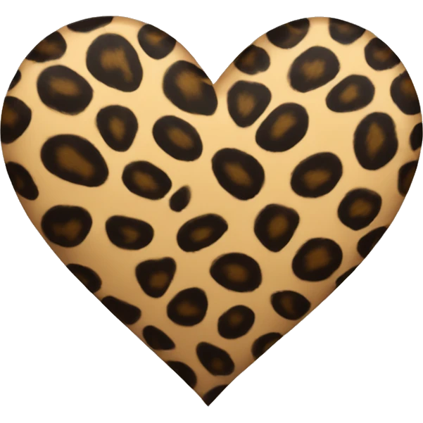 leopard print heart emoji