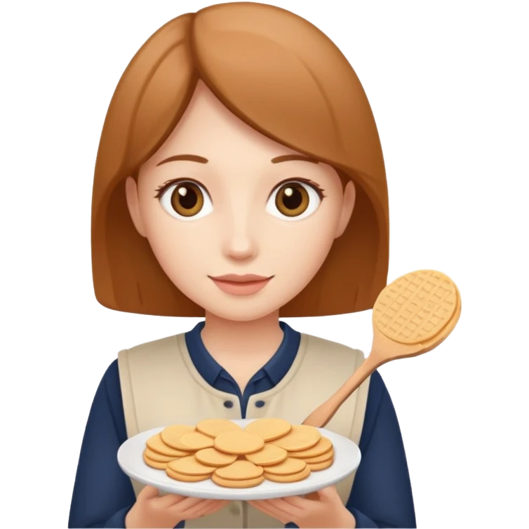 A woman making wafers  emoji