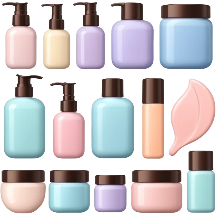 puedes crear un sticker de products de skin care que se vena aesthetic emoji