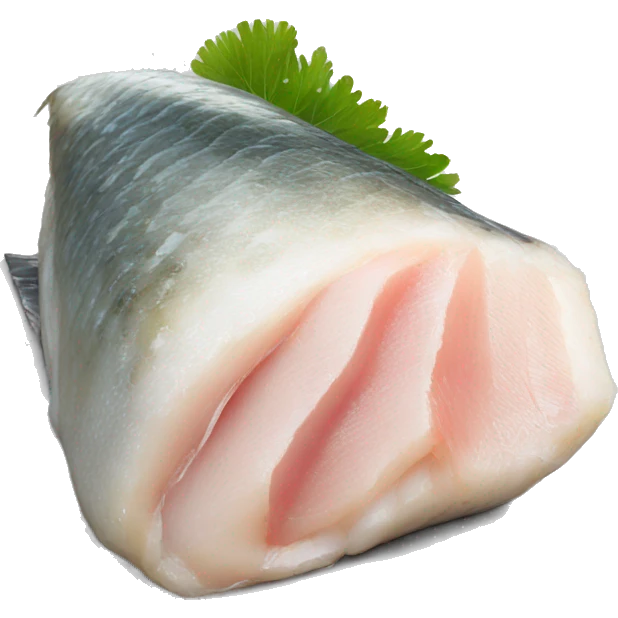 Pacific cod fillet with silver skin steak emoji