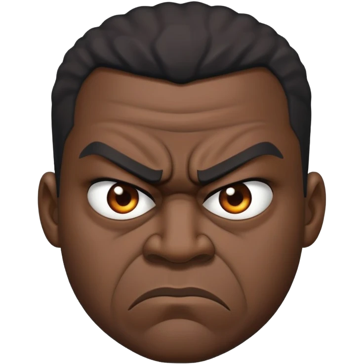 Black angry man emoji