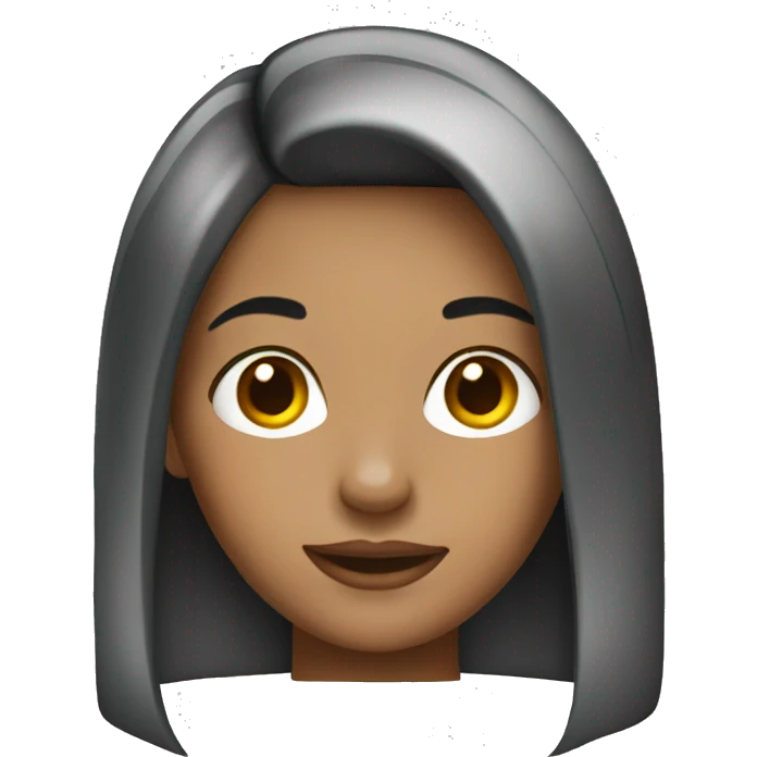Gril with straight hair emoji