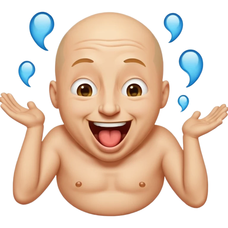 hilarious exaggerated laughing emoji face, bald man style or classic yellow emoji, mouth huge open laughing hysterically, tears flying everywhere, tongue out, holding belly or pointing, funny Greek meme energy, transparent background, cartoon vector, clean lines, 128x128, perfect for YouTube emoji" emoji