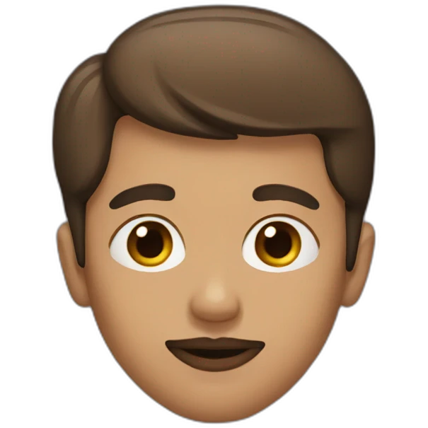 A man with heart-shaped lips emoji