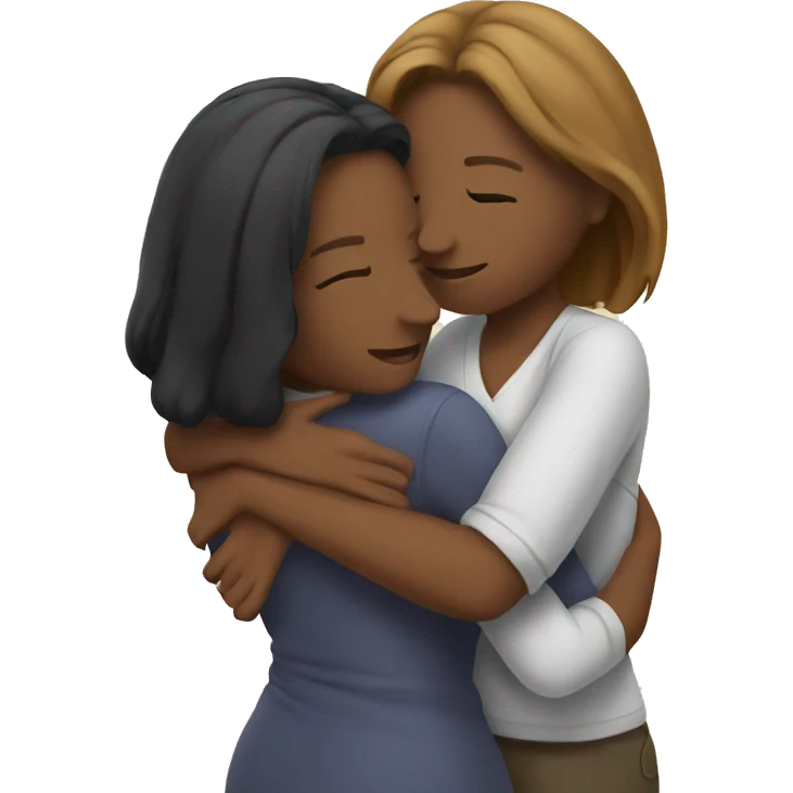Two wifes hugging emoji