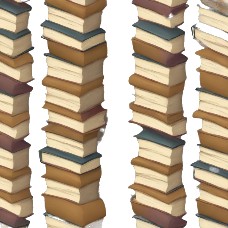 neutral stack of books emoji