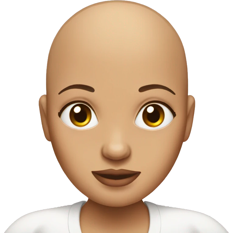 A bald pregnant woman emoji