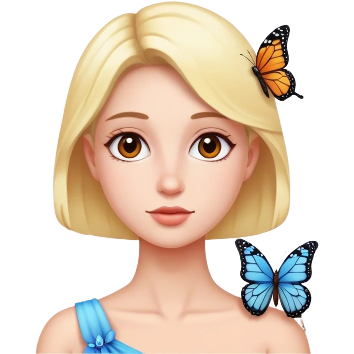 Butterfly on the shoulder emoji