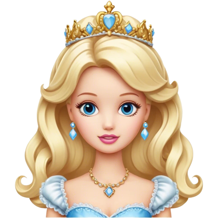 Rococo princess blonde Barbie  emoji