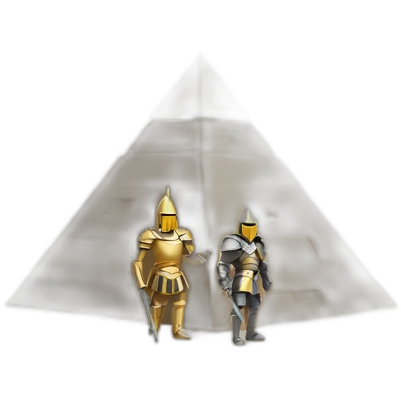  pyramid and knight emoji
