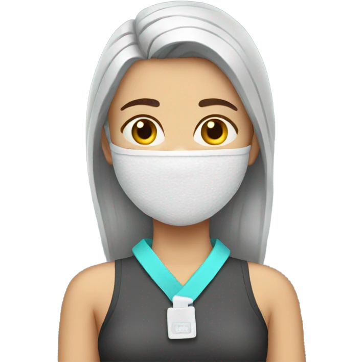Girl with neck brace emoji