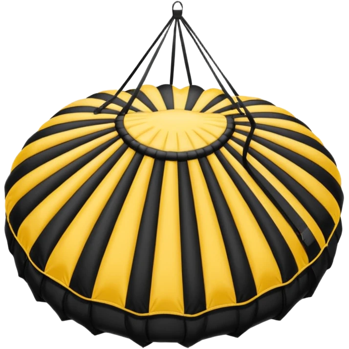 sac a parachute noir emoji