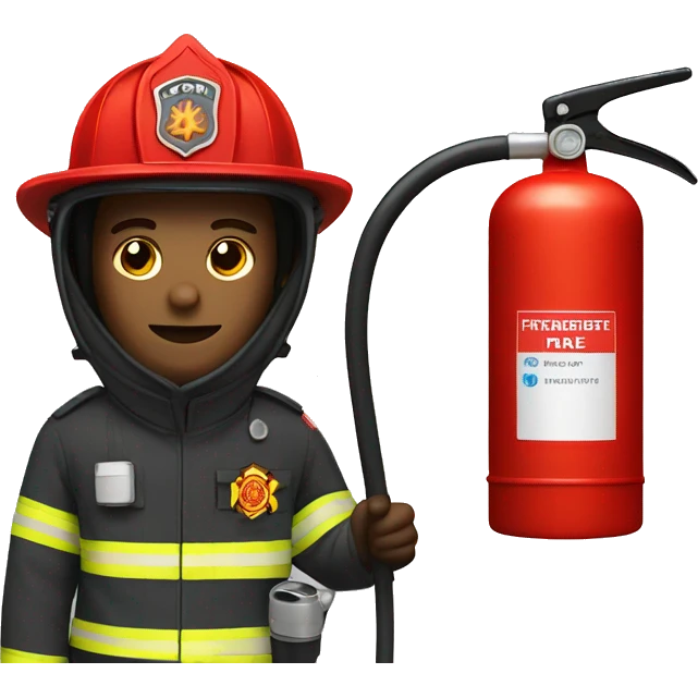 Firefighter and fire extinguisher  emoji